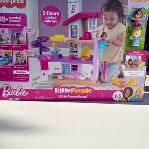 Barbie Little People Little DreamHouse Playset - Pink, Purple, Yellow